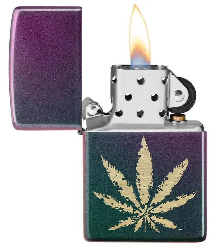 Hoja de marihuana iridiscente Hoja de marihuana iridiscente