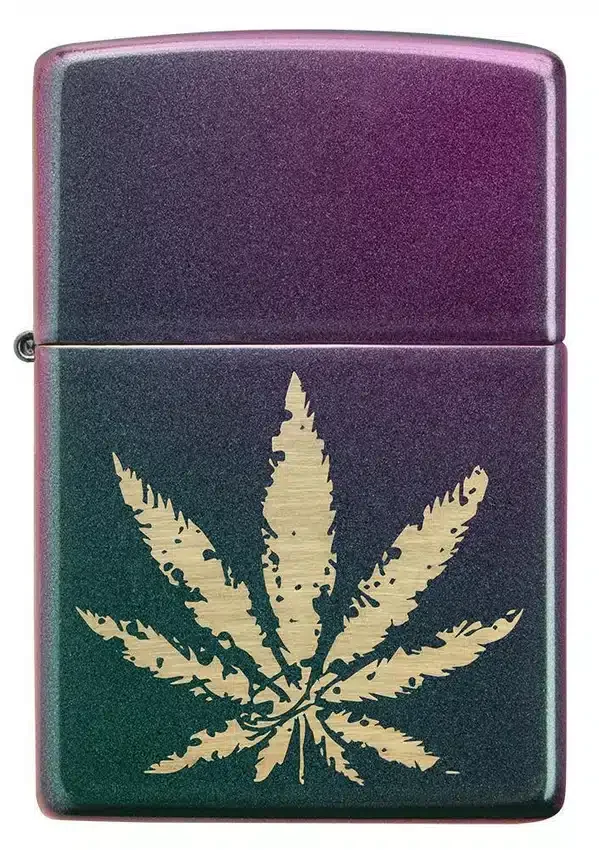 Hoja de marihuana iridiscente Hoja de marihuana iridiscente