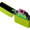 Inserto para encendedor de gas butano para llama amarilla – Verde iridiscente Inserto para encendedor de gas butano para llama amarilla – Verde iridiscente