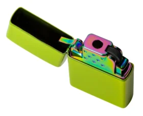 Inserto para encendedor de gas butano para llama amarilla – Verde iridiscente