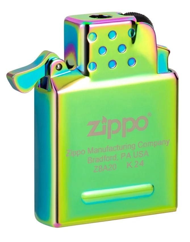Inserto para encendedor de gas butano para llama amarilla – Verde iridiscente Inserto para encendedor de gas butano para llama amarilla – Verde iridiscente