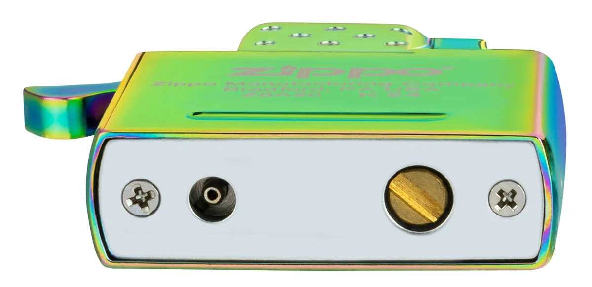 Inserto para encendedor de gas butano para llama amarilla – Verde iridiscente Inserto para encendedor de gas butano para llama amarilla – Verde iridiscente