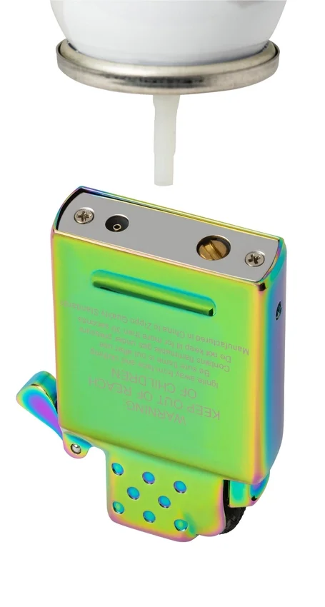 Inserto para encendedor de gas butano para llama amarilla – Verde iridiscente Inserto para encendedor de gas butano para llama amarilla – Verde iridiscente