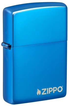 Logotipo Classic de Zippo en azul pulido brillante