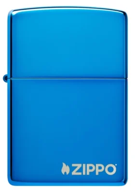 Logotipo Classic de Zippo en azul pulido brillante