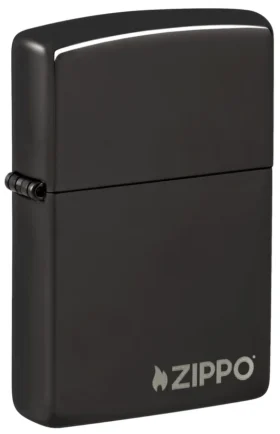 Logotipo Classic de Zippo en negro pulido brillante