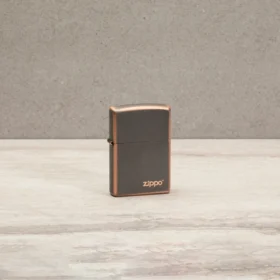 Logotipo de zippo en bronce rústico