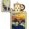 Slim® High Polish Brass con lobo aullando Slim® High Polish Brass con lobo aullando