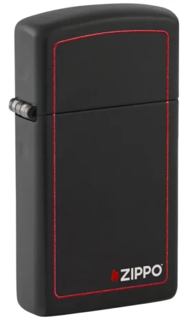 Slim® negro mate con borde rojo