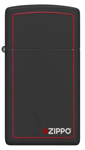Slim® negro mate con borde rojo